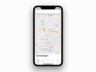 Map/List Functionality animation app design functionality invision studio iphone x mobile ux ui