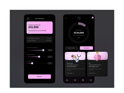 Finserve App, Loan Dashboard emi emi calculator finance financial services finserve loan dashboard product design uiux user experience