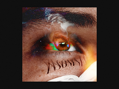 Insomnia abstract album artwork album cover apple music artwork branding design eye graphic design neon single cover space spotify surreal