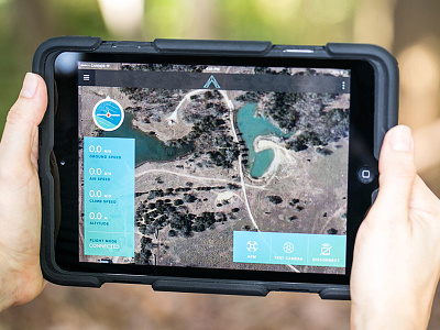 Aerotestra App UI app design drone interface ios ipad map navigation retina stats ui ux