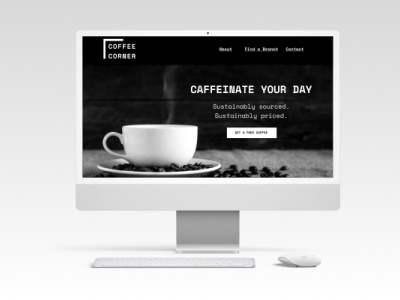 Black & White Coffeehouse Website Project branding design ui ux website