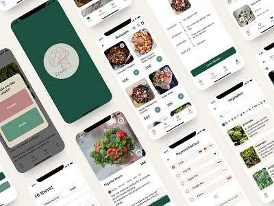 Ecory. Eco-friendly special bouquets delivery app. app bouquet delivery design eco encyclopedia green mobile ui ux