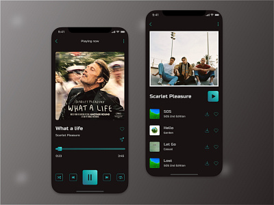 Music Player UI app daily ui challenge functionality mobile music player simple ui