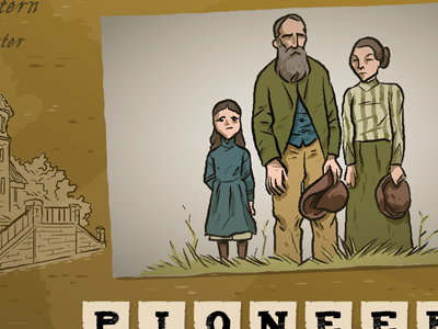 Pioneer illustration flash illustration pioneer western
