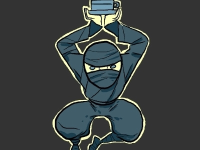 Ninja Tshirt 2 flash ninja sketch tea