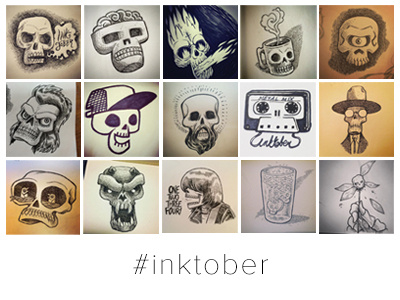 More Inktober Skulls ink inktober skulls