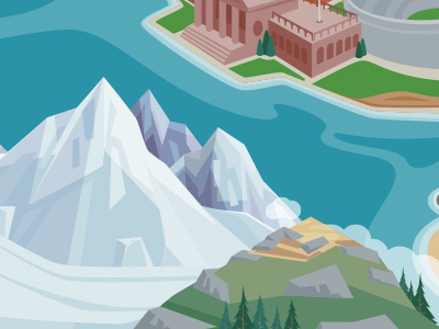 landscape landscape mountains vector water