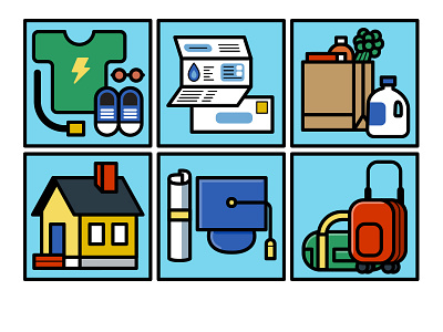 Household Budget Icons budget finance flat household icon vector