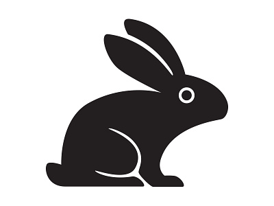 Rabbit animal game icon rabbit vector silhouette