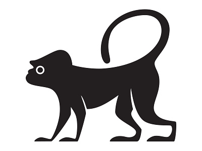 Monkey animal game icon monkey vector silhouette