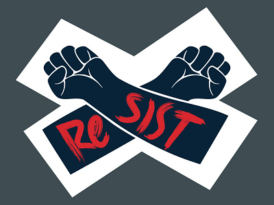 RESIST american fight protest fist resist vector