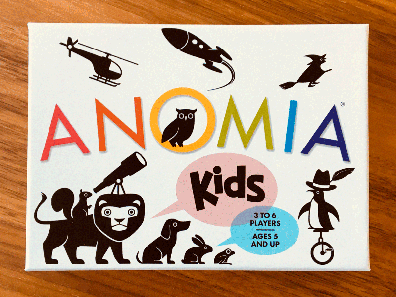 Anomia Kids animals board game cards game game design icons kids vector