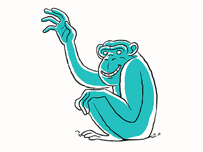 Waving Chimp animation ape bill gates chimp gates notes