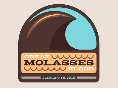 Great Molasses Flood 100th Anniversary 100 anniversary badge historical molasses