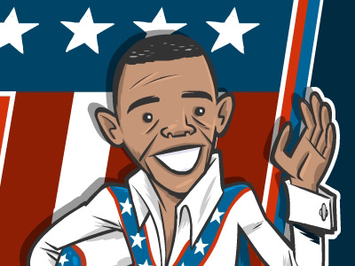 Obama Knievel flash harley davidson illustration knievel obama