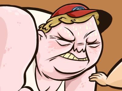 chubby dude - still grimacing