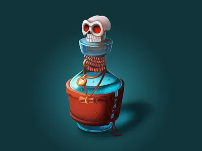 Pirate bottle| 2D art 2dart art artist branding design graphic design illustration