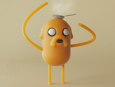 Jake The Dog 3D 3d 3d sculpt adventure adventure time c4d character design cinema4d design jake the dog time zbrush