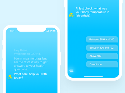 Health Chatbot Prototype bot chat chatbot design ios product ui ux web