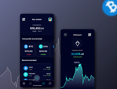 Crypto Wallet Mobile App app branding design graphic design logo ui ux