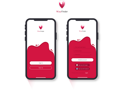 Daily UI #001 - Sign Up app branding challenge dailyui day1 design finder icon illustration logo mobile mobile app ui ux vector wine app