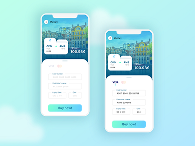 Daily UI #002 - Credit Card Checkout app branding challenge check out credit card dailyui design flight flight app mobile travel ui