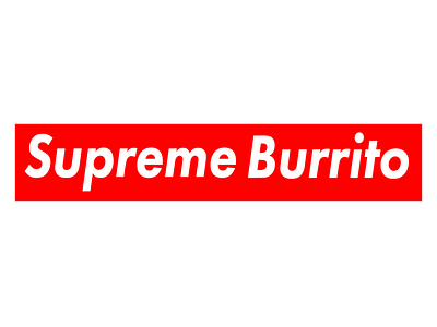 Supreme Burrito food logo red street wear supreme twisted logos