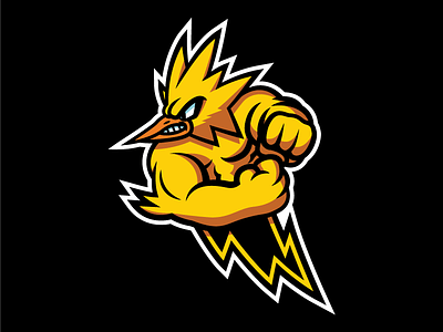 Instinct (Shaded) esports go instinct logo mascot pokego pokemon team yellow zapdos