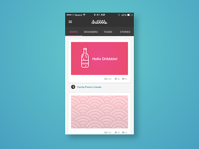 Dribbble feed android app design feed material mobile social soda can ui ux