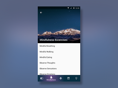 Bottom Navigation Bar Exploration android app bar bottom google material mindfulness navigation tab tabbar ui ux
