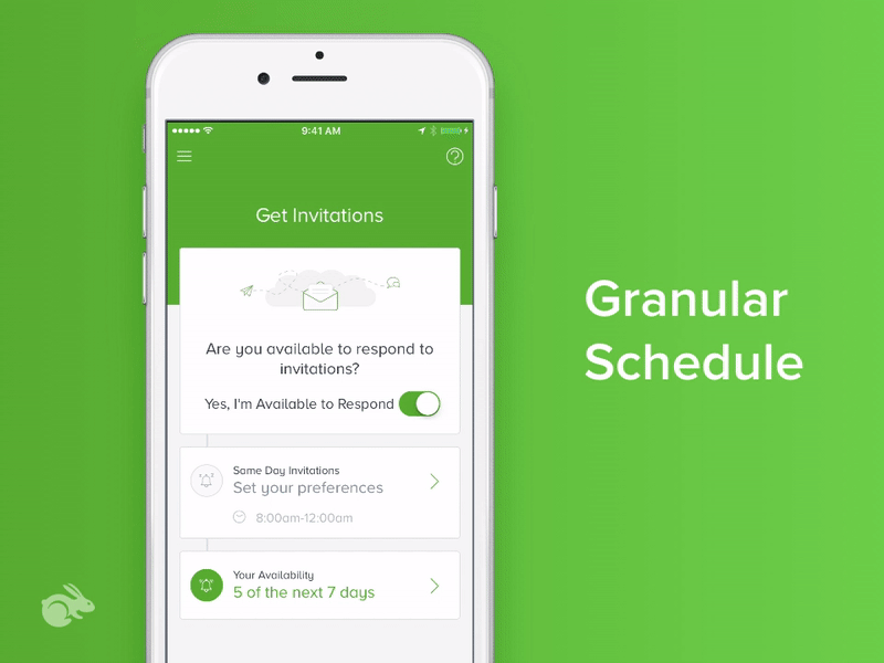 Granular Schedule for Taskers app calendar design material schedule task ui ux