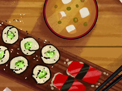 Veggie Sushi food food illustration healthy healthy eating restaurant sushi