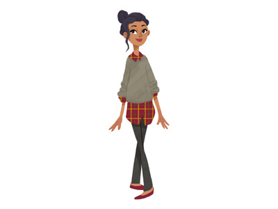 Off Duty Ballerina Character Design ballerina ballet cartoon character character design design girl hipster woman