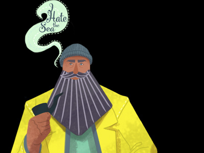 Everyone hates Mondays beard character character design fisherman nautical pipe sailor