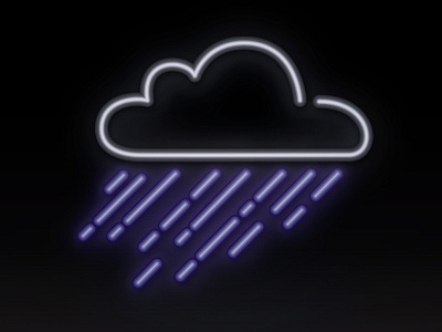 Purple Rain illustrator music neon neon light prince purple rain vector