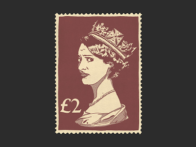 Fleabag design fleabag funny illustration parody queen stamp