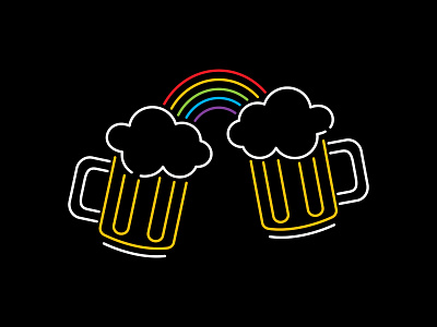 Beer rainbow beer design funny illustration illustrator neon rainbow