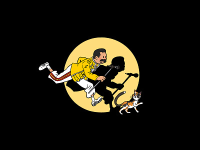 The Adventures of Freddie cute freddie mercury funny illustration music parody photoshop queen tintin