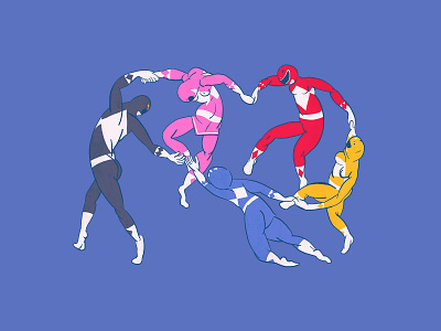 Matisse Rangers art artist design funny illustration mashup matisse parody photoshop power rangers