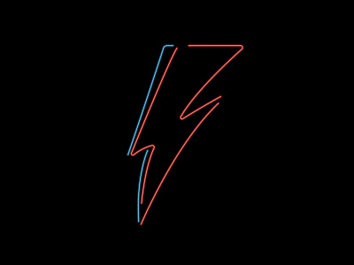 Bolt bolt david bowie design illustration illustrator music neon spiders from mars