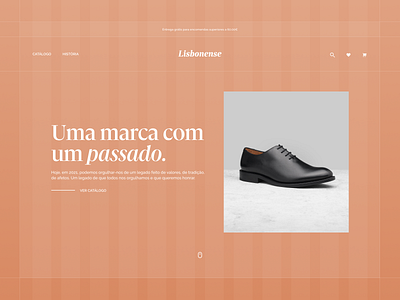 Sapataria Lisbonense clean design ecommerce flat minimal shoes store ui ux website