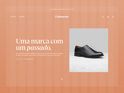 Sapataria Lisbonense clean design ecommerce flat minimal shoes store ui ux website