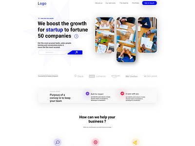 Consulting Landing Page agency colorful landing page company homepage consulting creative landing page creative website design first page graphic design homepage illustration landingpage simple landing page ui ux web design website landing page