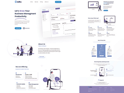 Talika app website home page app website app website homepage branding colorful landing page company homepage creative landing page creative website design graphic design illustration logo shope app website store management website ui