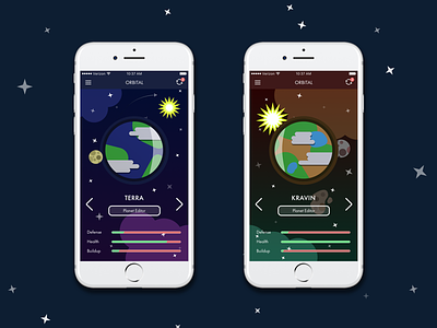 Planets design challenge freelance game ios iphone iphone 7 planets space ui