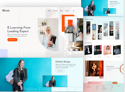E-Learning website | Web template best designs branding e commerce website e learning website education educational website educational webtemplate homepage landing page landing page design new design online course landing page online courses online learning online learning landing page trending design trending web templates ui web template