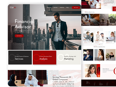 Finance and Business website banking and investment branding business website design finance finance service website financial financial consultant website financial instruments financial website investment website landing page landing page design new design ui web template