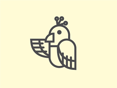 Parrot Medicine bird branding capsule illustration logo medical parrot logo vector