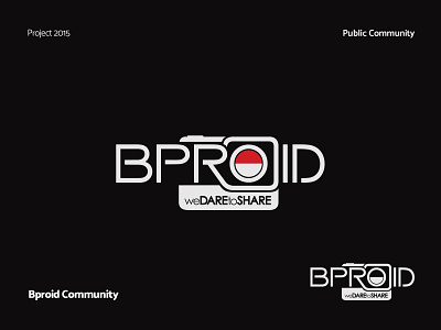Public Community Logo Design -Bproid Community action camera brand brand design brand identity branding company logo design illustration indonesia logo logo design logotype typography