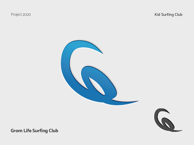 Grom Life kid Surfing Logo brand brand design brand identity branding company logo design illustration logo logo design logotype surf surfing vector wave